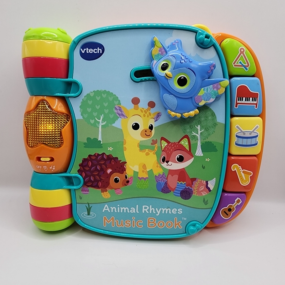 VTech Animal Rhymes Music Book Light Up Educational 3-24 Months Baby Toddler - Picture 2 of 6